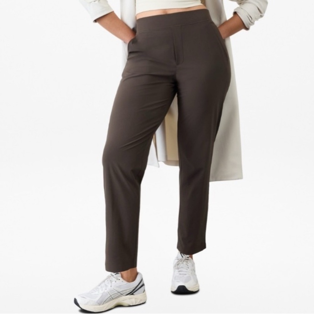 Athleta Brooklyn Mid Rise Ankle Pant Size 20 Truffle Chocolate Brown